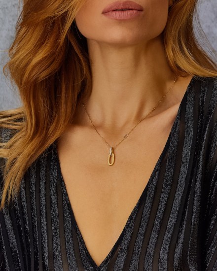 18k Yellow Gold and Diamond Necklace