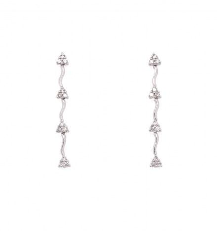 White gold K18 earrings with diamonds 0.28ct.