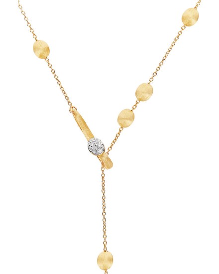 18k Yellow Gold and Diamond Necklace