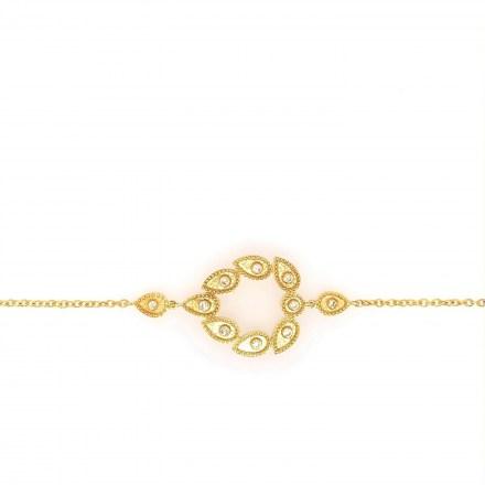 Gold K18 bracelet with diamonds 0.21ct