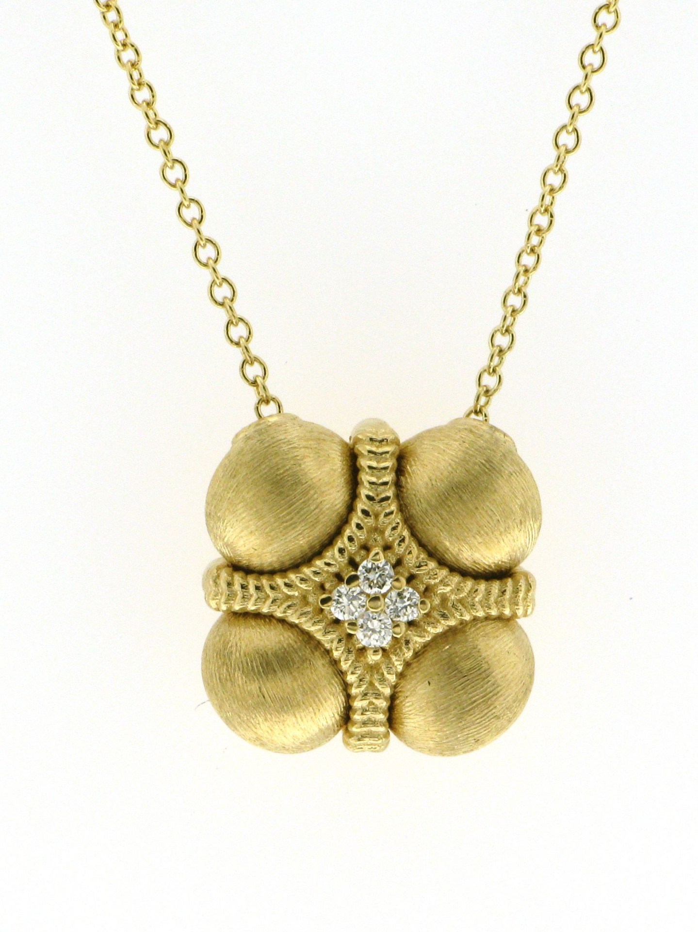 18k Yellow Gold and Diamond Necklace