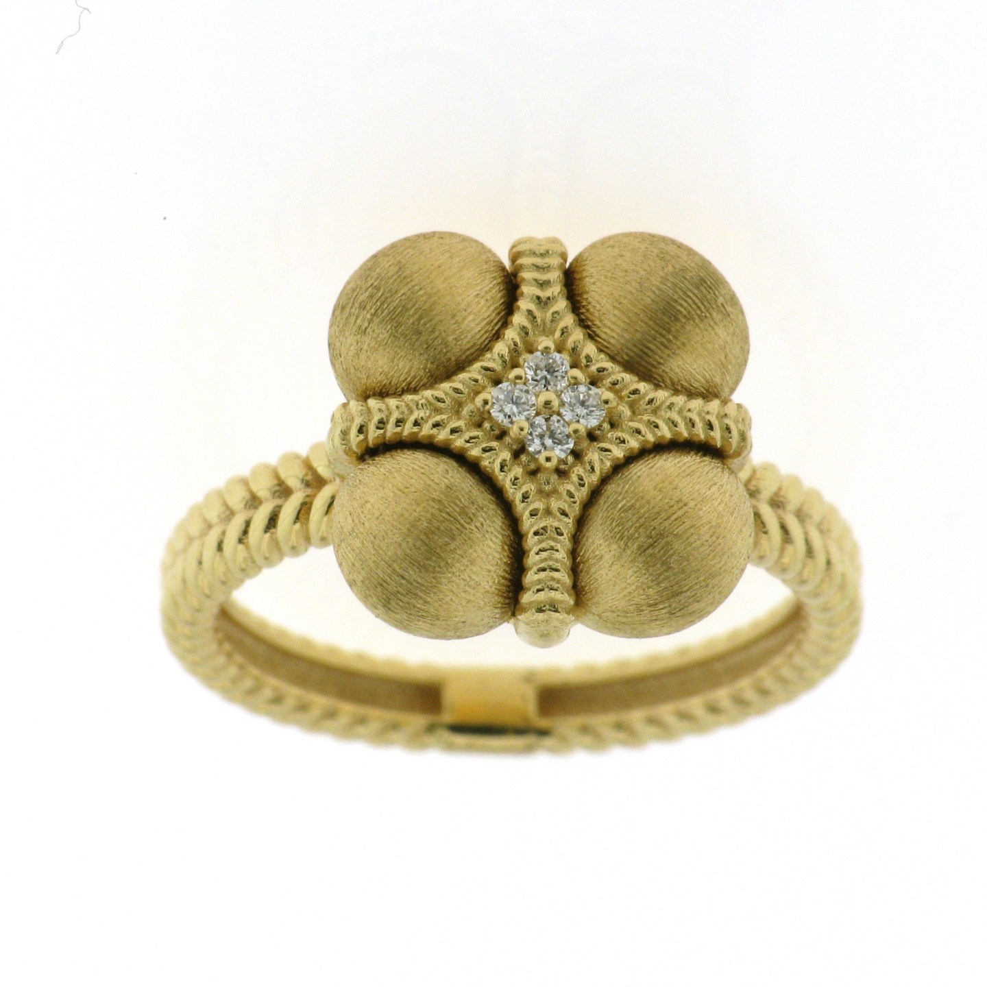 18k Yellow Gold and Diamond Ring