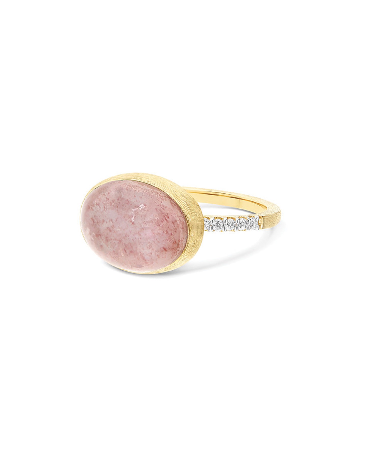 18k Yellow Gold and Diamond and Quartz Ring