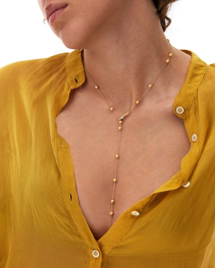 18k Yellow Gold and Diamond Necklace