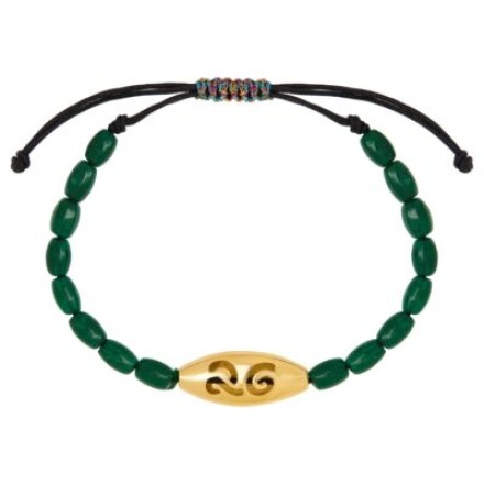 Lucky charm gold-plated bracelet with semi-precious stones 2026